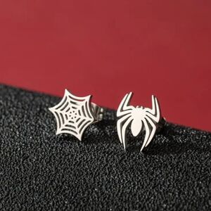 Spiderman Stainless Steel Stud Earrings
